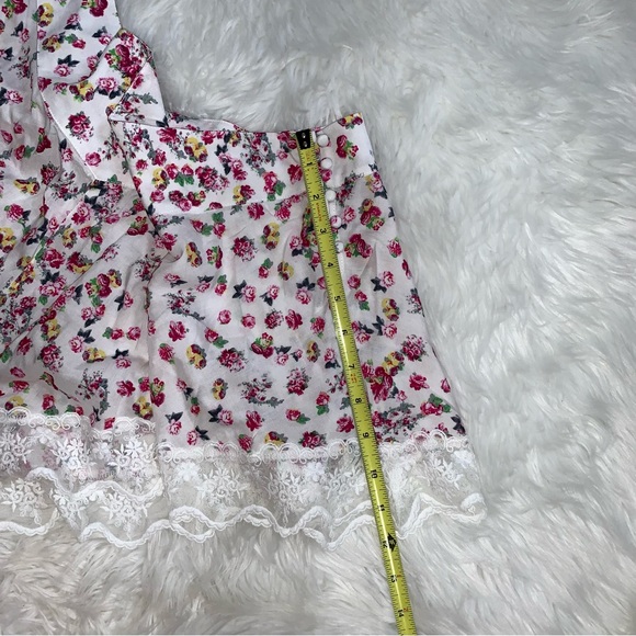 NWOT Free People Floral Shorts With Scalloped Hem Lace - Picture 10 of 10